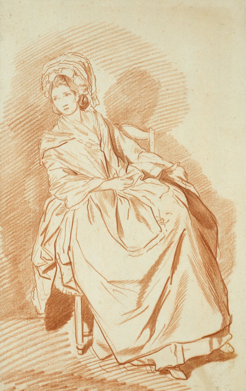 Study of a Seated Lady by Louis Rolland Trinquesse