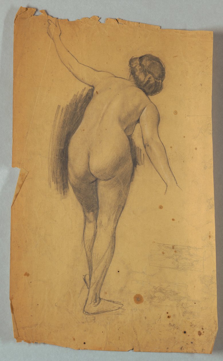 Study of Nude Figure by Louis Schaettle