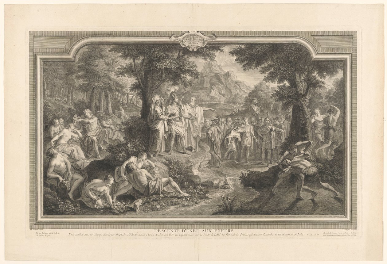 Descent of Aeneas to the Underworld by Louis Surugue