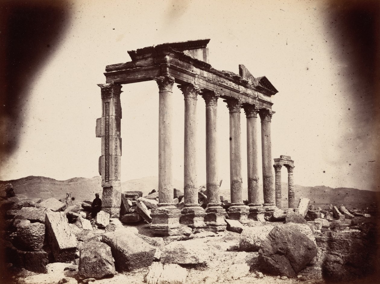 Mausoleum at the Western End of the Colonnade, Palmyra by Louis Vignes