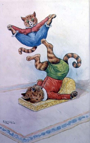 Cats Cavorting by Louis Wain: Premium art reproduction