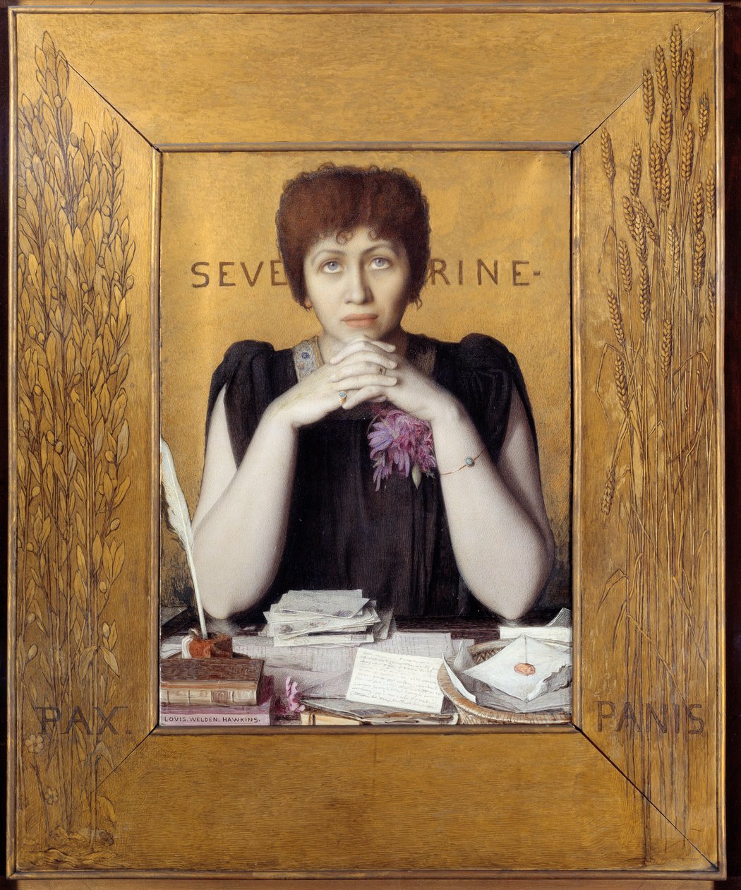 Portrait of Caroline Remy Called Severine, French Journalist by Louis Welden Hawkins