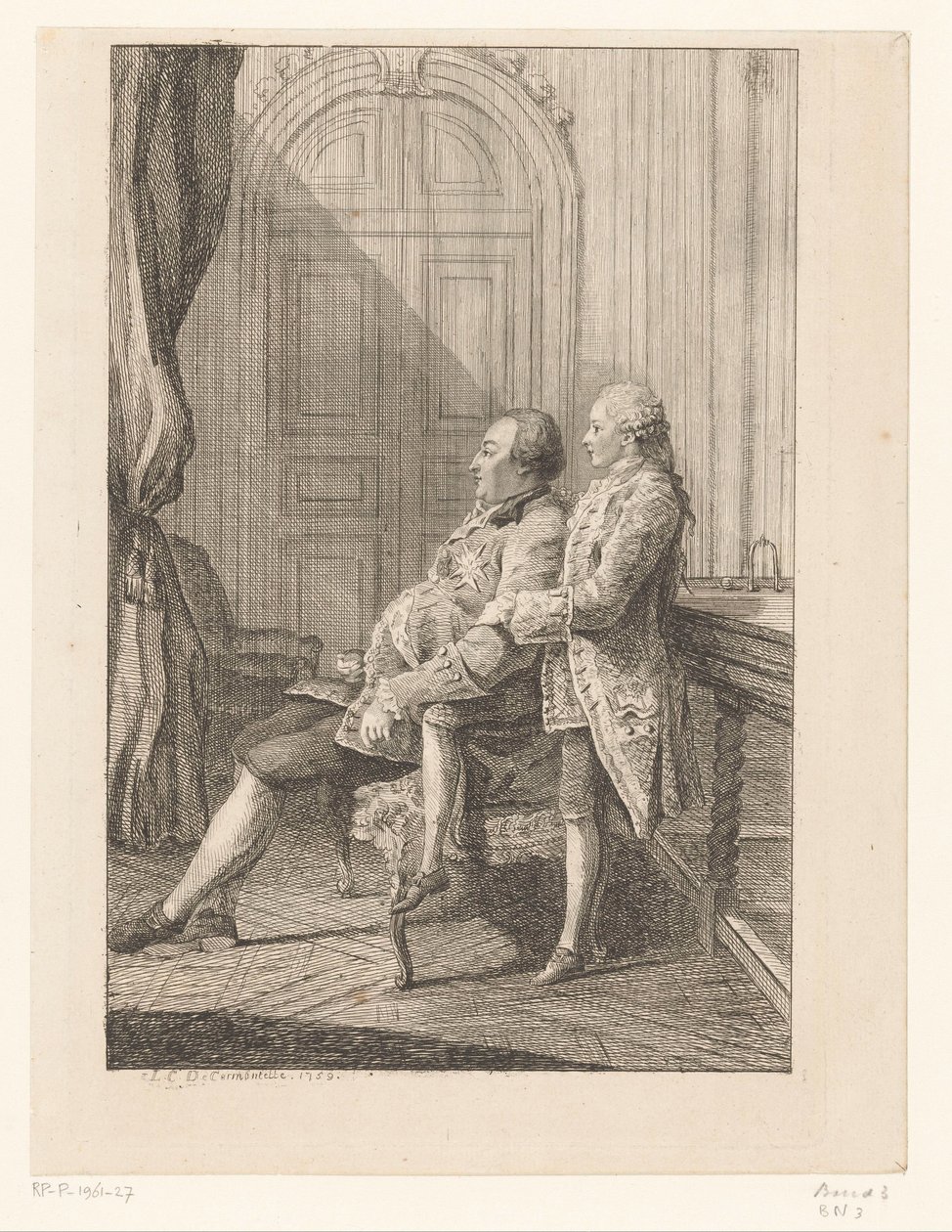 Portrait of Louis Philippe I of Orléans and His Son Louis Philippe II of Orléans by Louis de Carmontelle