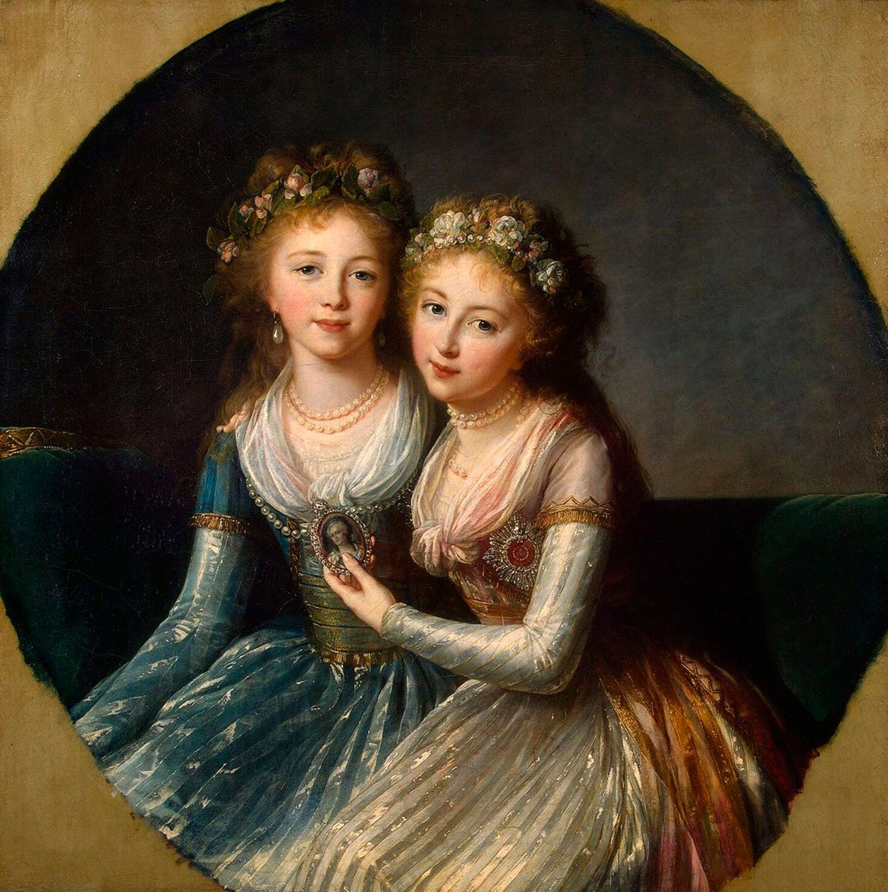 Portrait of the Daughters of Emperor Paul I, 1796 by Elisabeth Louise Vigee Lebrun