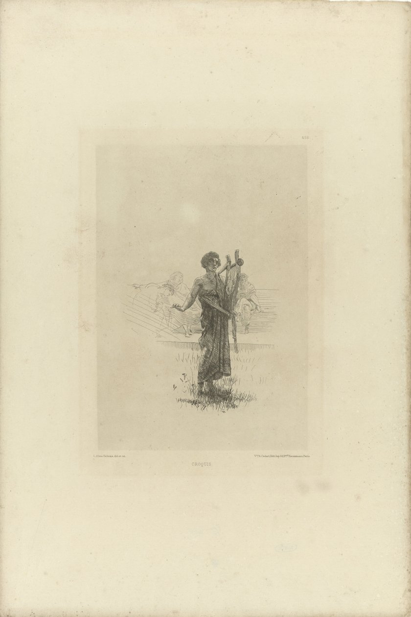 Sketch for the Improviser (original title: Croquis) by Lourens Alma Tadema
