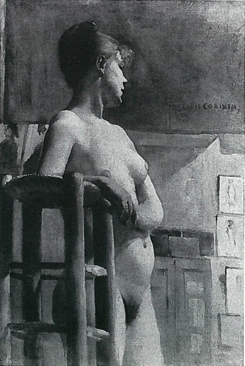Female Nude with Studio Stool by Lovis Corinth