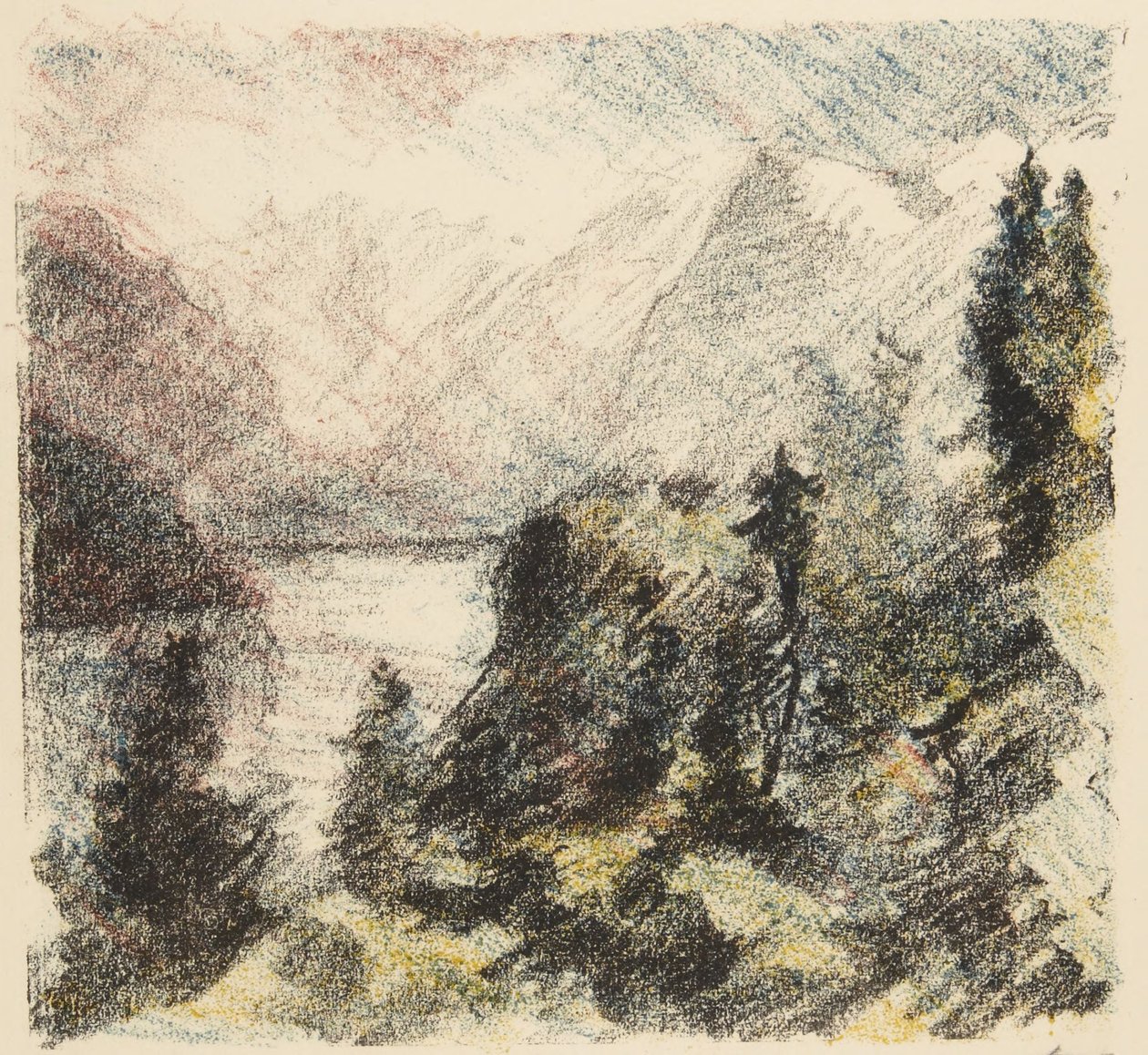 Mountain Lake (one from the series of five: Swiss Landscapes) by Lovis Corinth