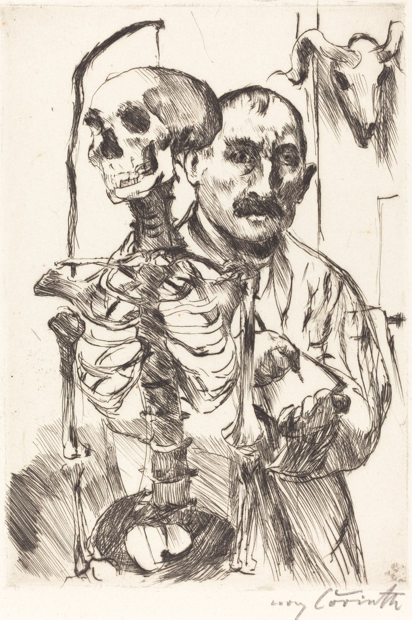 The Artist and Death II by Lovis Corinth
