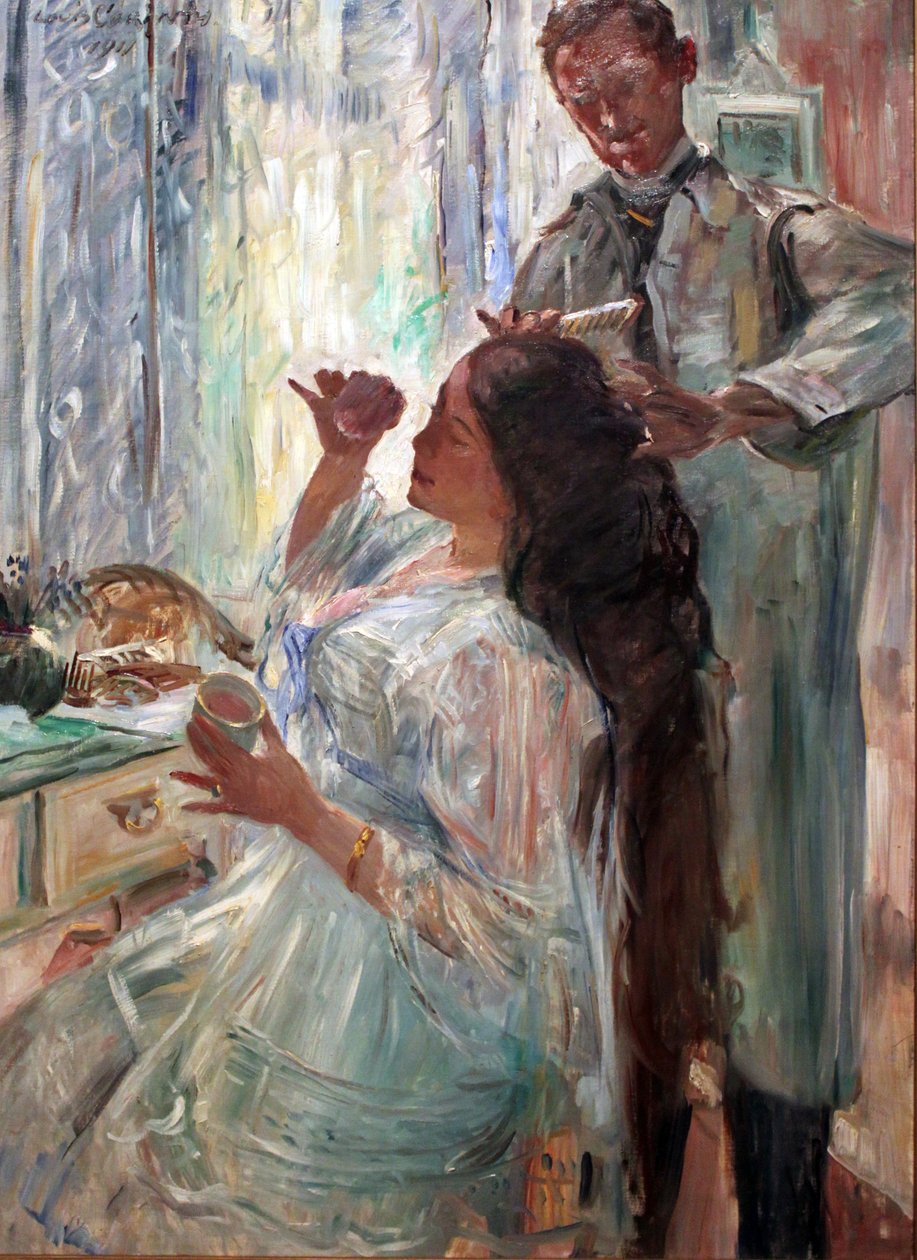 Charlotte Corinth at Her Dressing Table by Lovis Corinth