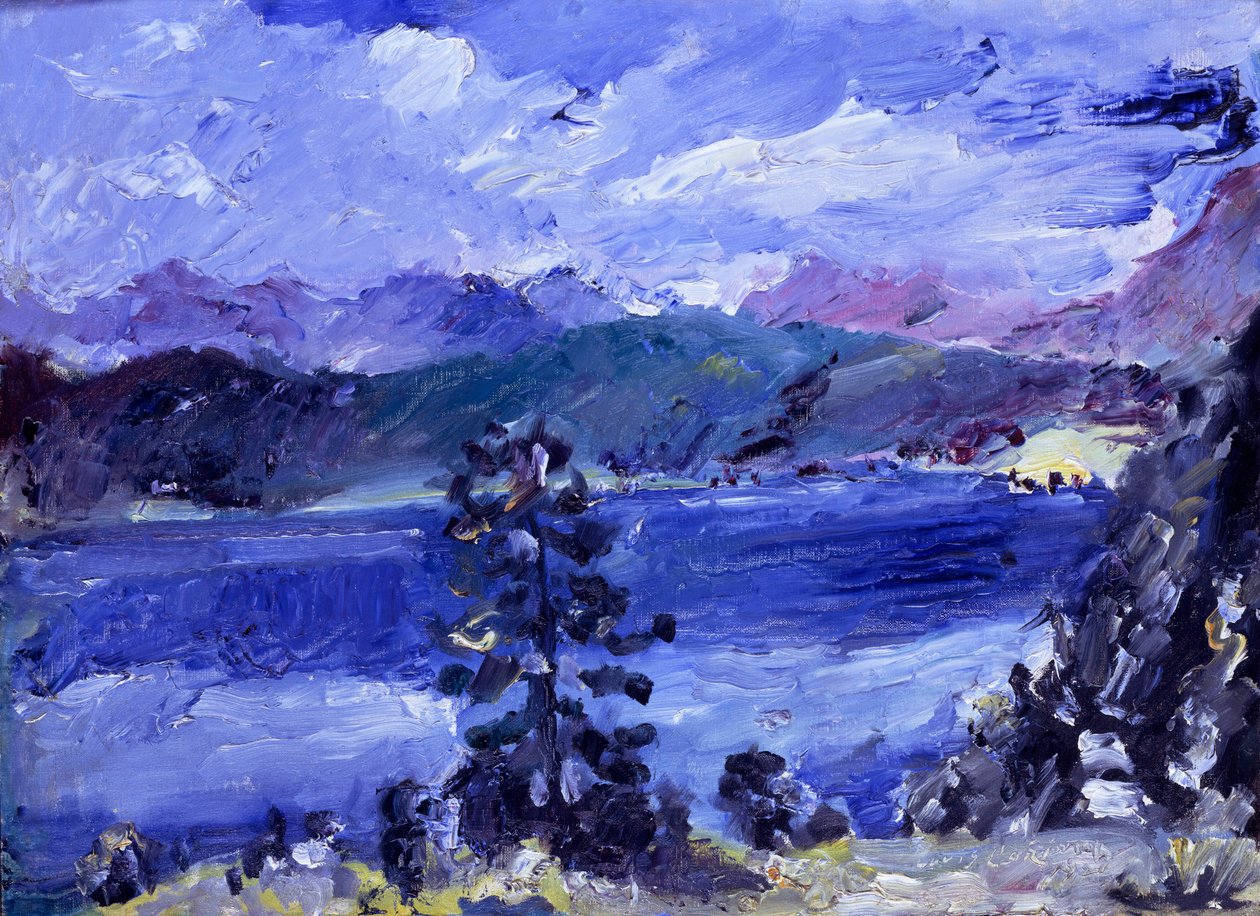 Lake Walchen with Larch by Lovis Corinth