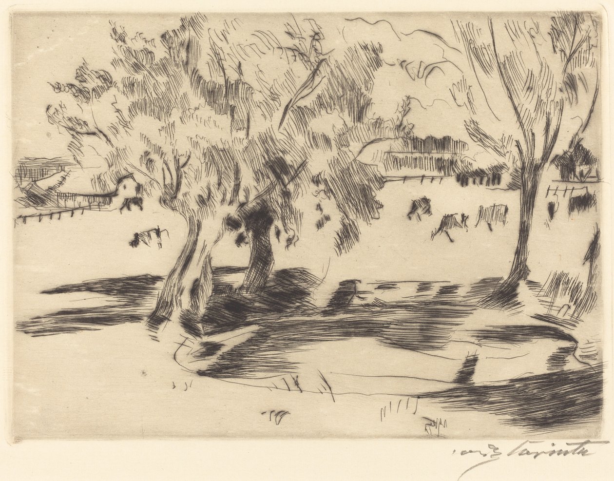 Landscape with Cows, 1917 by Lovis Corinth