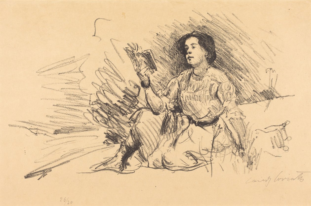 Girl Reading by Lovis Corinth