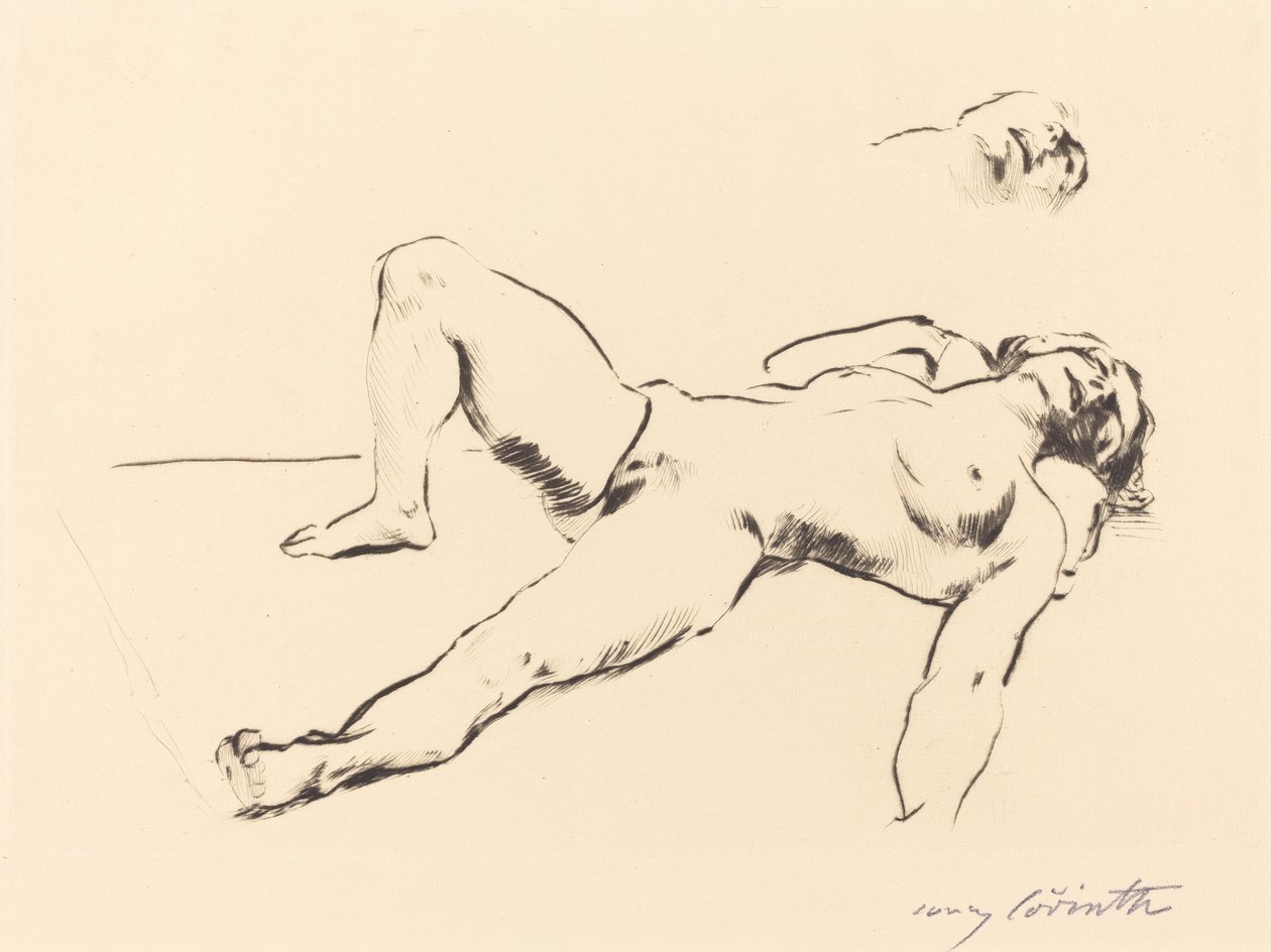 Reclining Female Nude II by Lovis Corinth