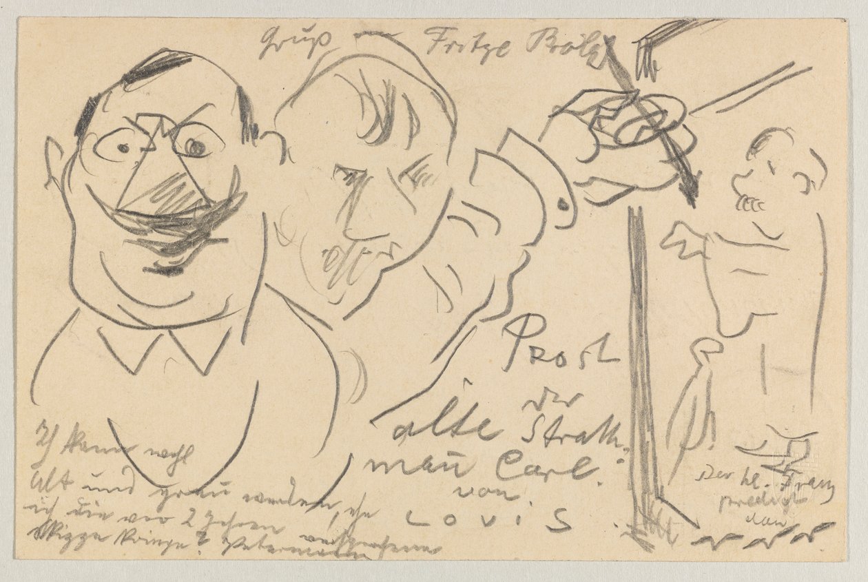 Lovis Corinth to Carl Strathmann: Postcard, Postmarked August 10, 1904 by Lovis Corinth