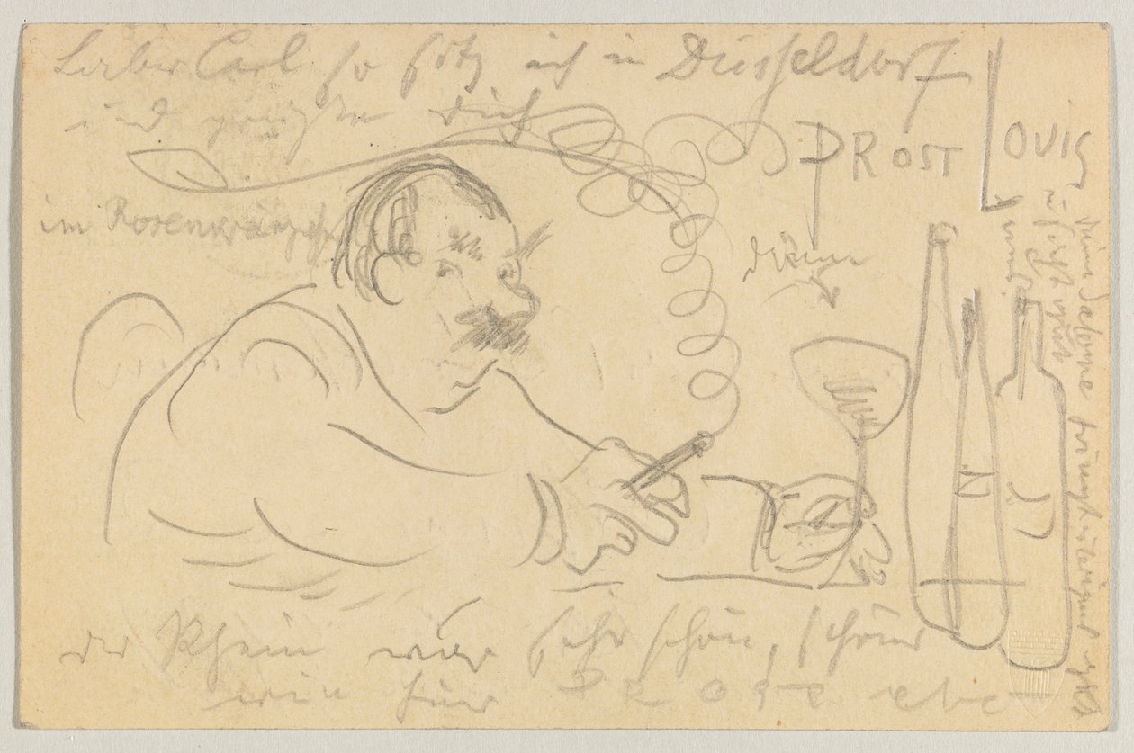 Lovis Corinth to Carl Strathmann: Postcard, Postmarked September 13, 1907 by Lovis Corinth