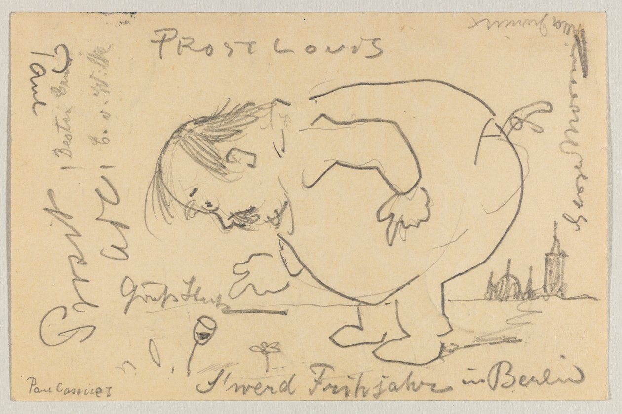 Lovis Corinth to Carl Strathmann: Postcard, Postmark April 1, 1908 by Lovis Corinth