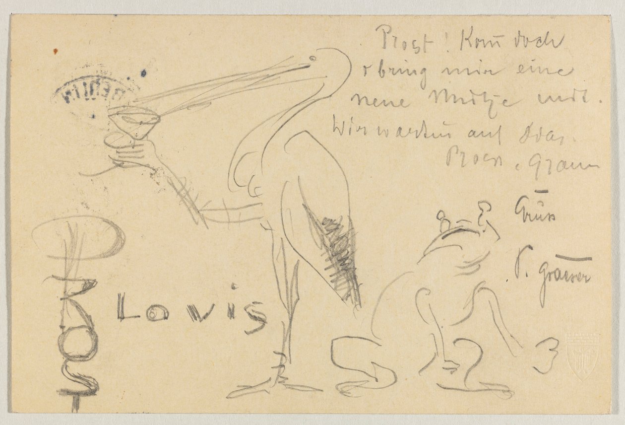 Lovis Corinth to Carl Strathmann: Postcard, Postmarked September 20, 1906 by Lovis Corinth