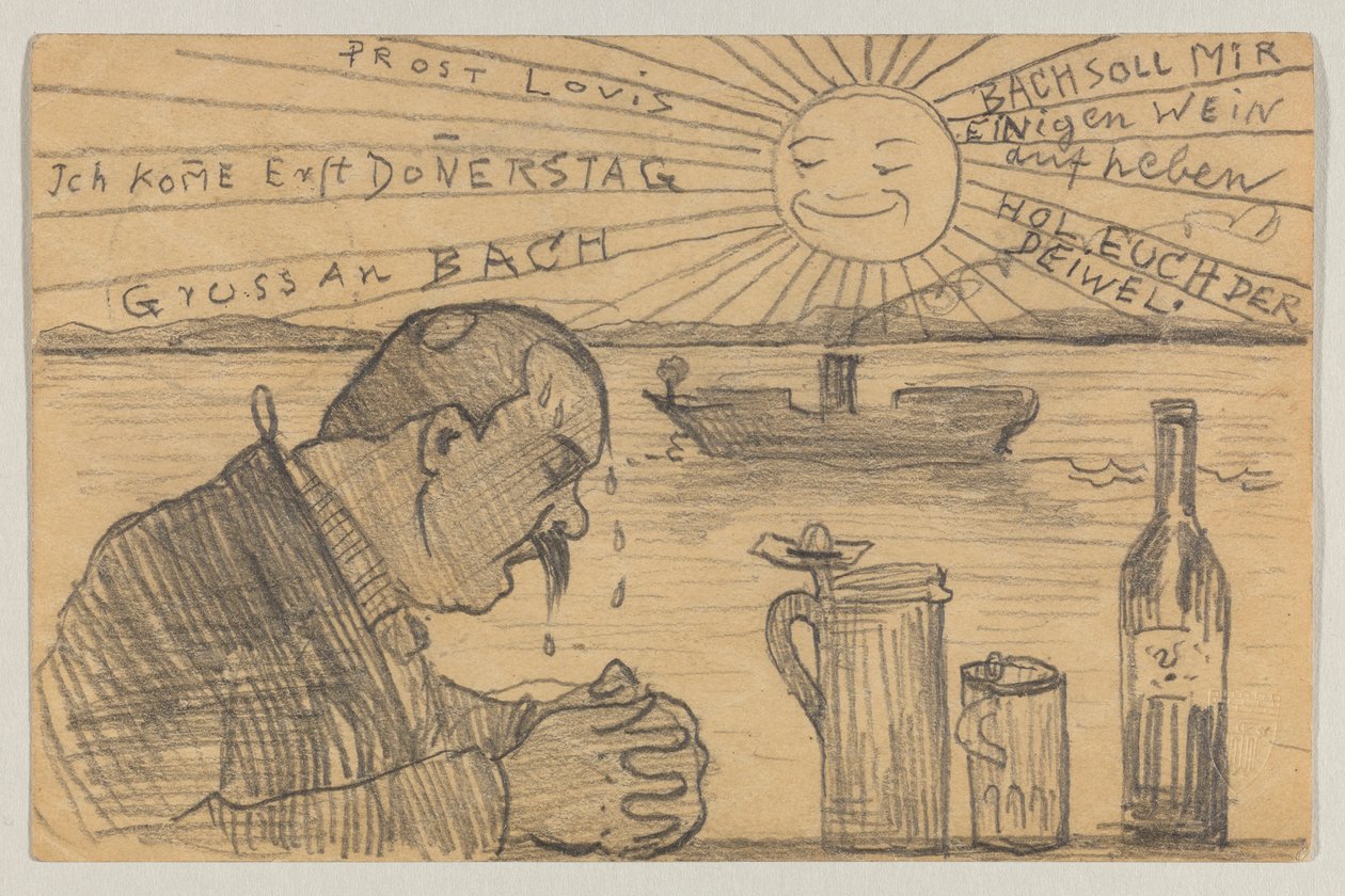 Lovis Corinth to Carl Strathmann: Postcard, Postmarked June 22, 1898 by Lovis Corinth