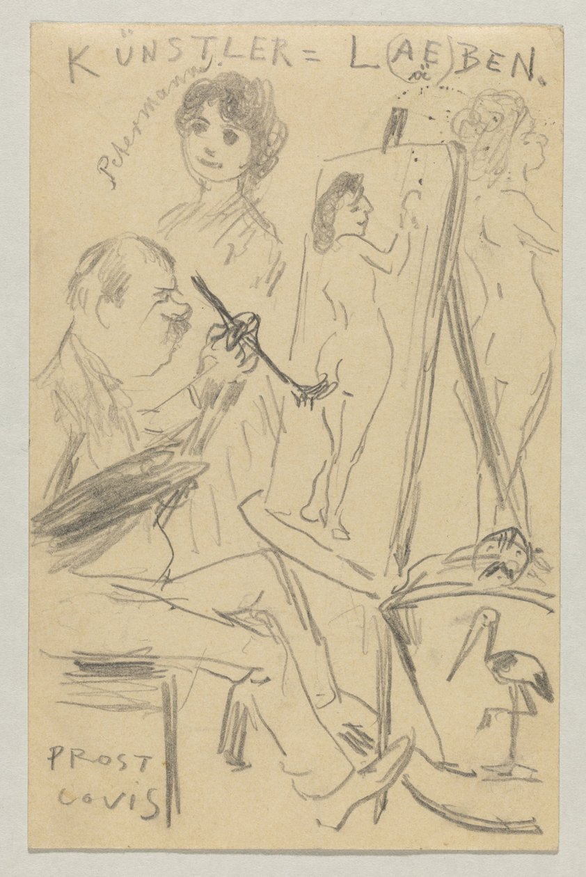Lovis Corinth to Carl Strathmann: Postcard, Postmarked June 25, 1904 by Lovis Corinth