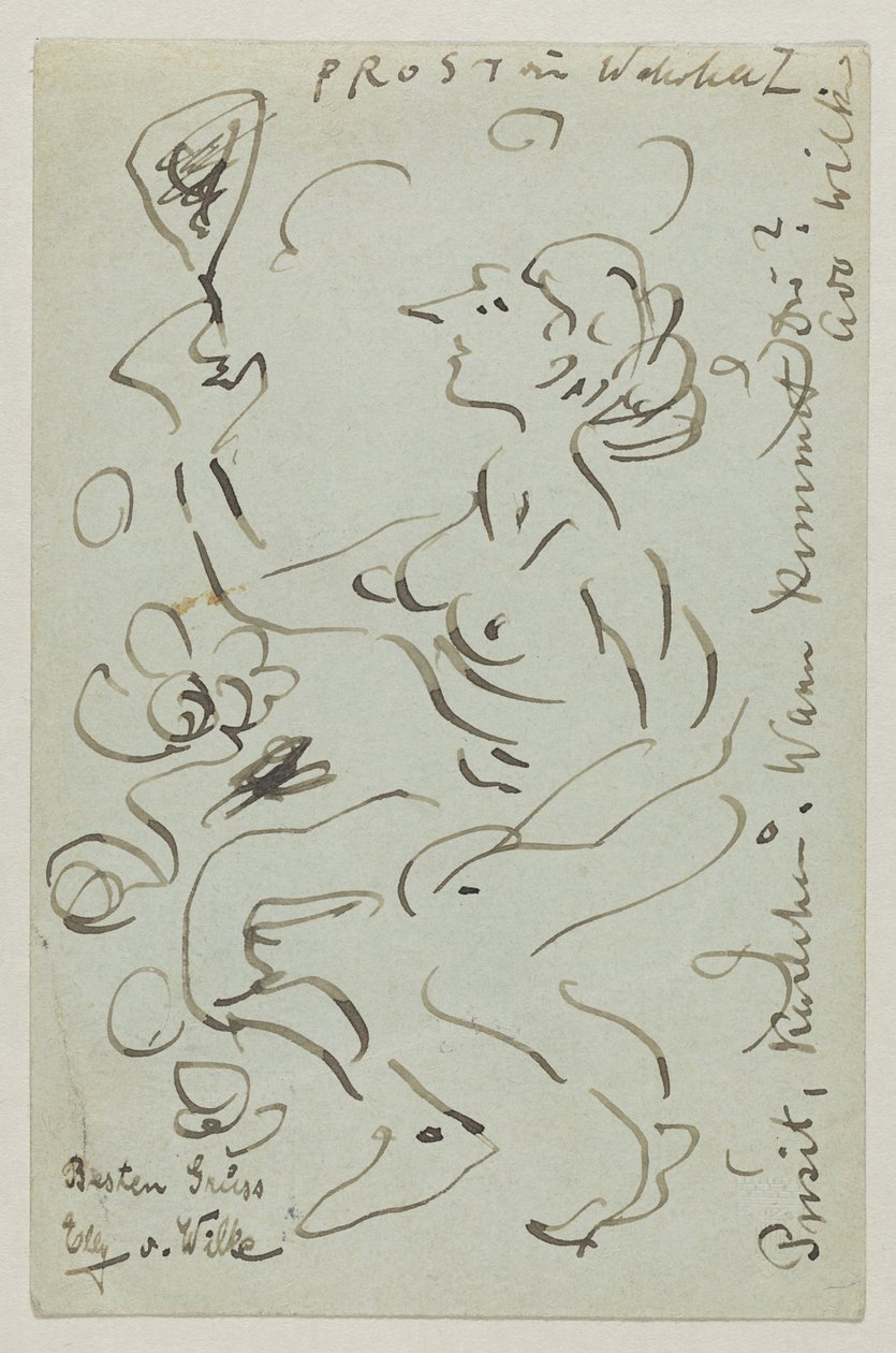 Lovis Corinth to Carl Strathmann: Postcard, Postmarked March 25, 1906 by Lovis Corinth