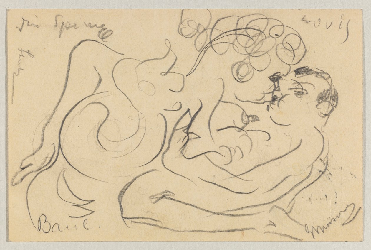 Lovis Corinth to Carl Strathmann: Postcard, Postmarked March 25, 1908 by Lovis Corinth