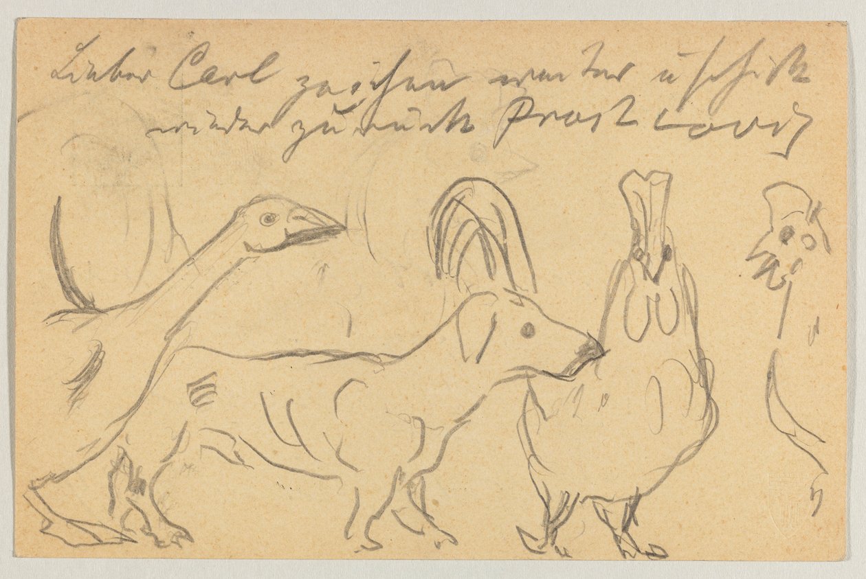 Lovis Corinth to Carl Strathmann: Postcard, Postmarked August 26, 1905 by Lovis Corinth