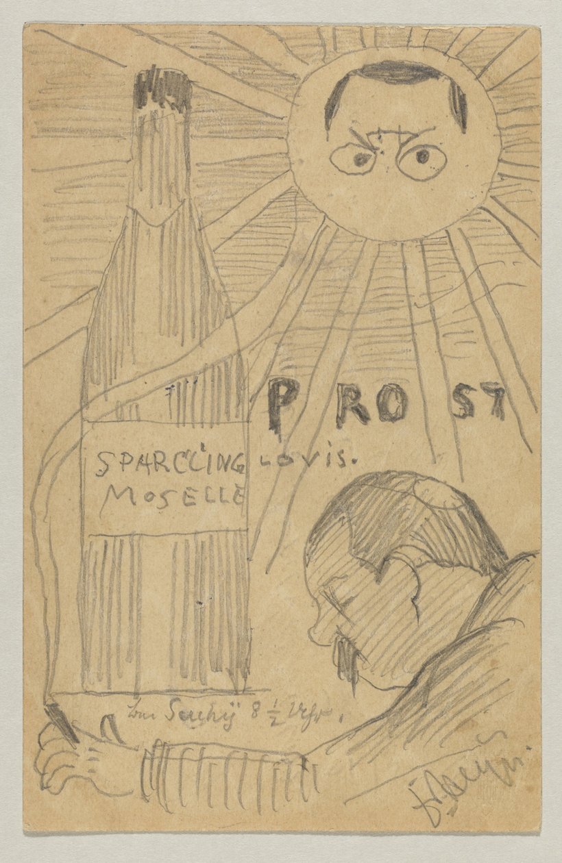 Lovis Corinth to Carl Strathmann: Postcard, Postmarked December 26, 1897 by Lovis Corinth