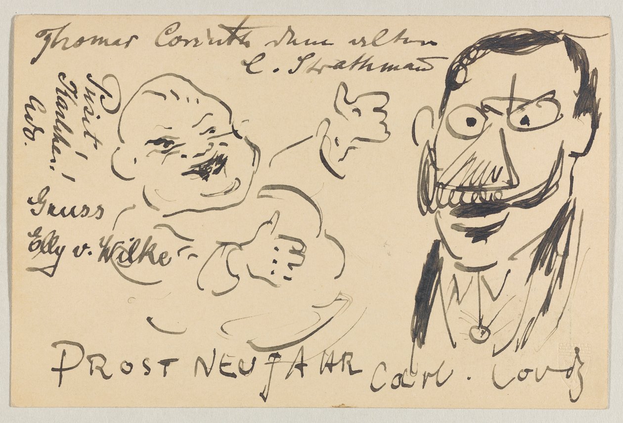 Lovis Corinth to Carl Strathmann: Postcard, Postmarked December 27, 1904 by Lovis Corinth