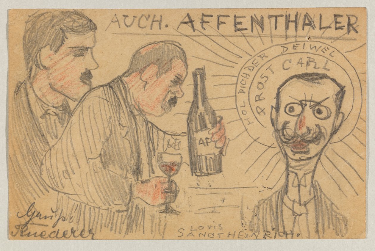 Lovis Corinth to Carl Strathmann: Postcard, Postmarked September 28, 1896 by Lovis Corinth