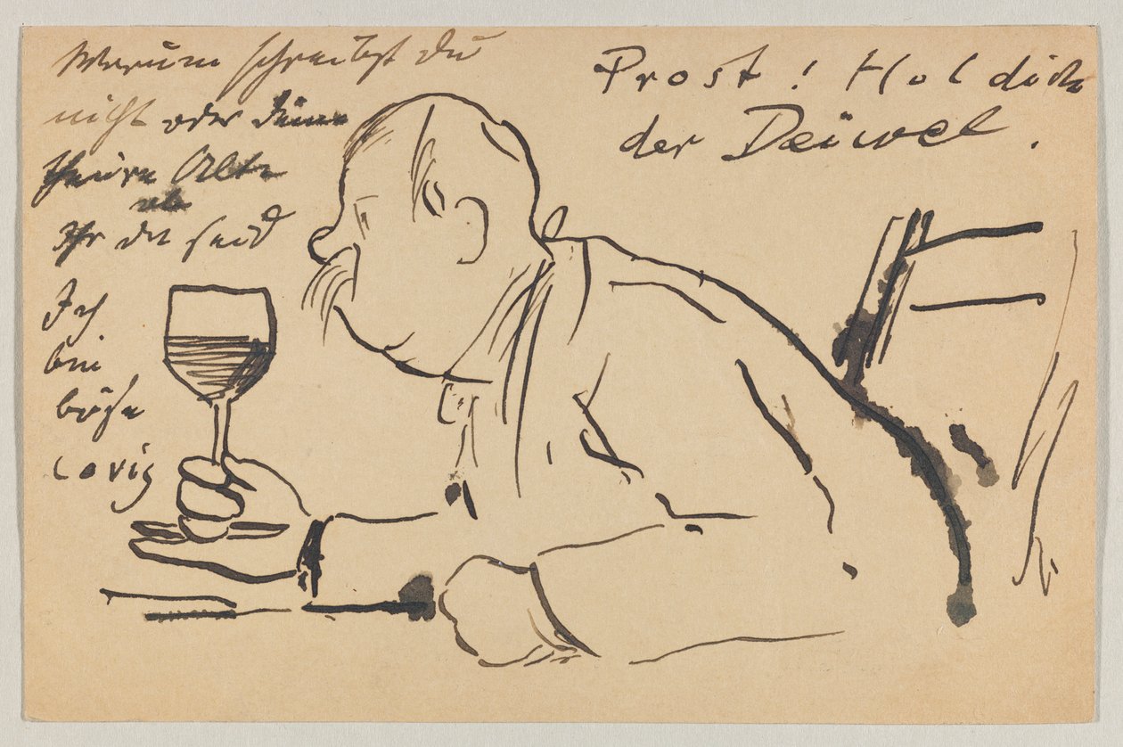 Lovis Corinth to Carl Strathmann: Postcard, Postmarked September 2, 1902 by Lovis Corinth