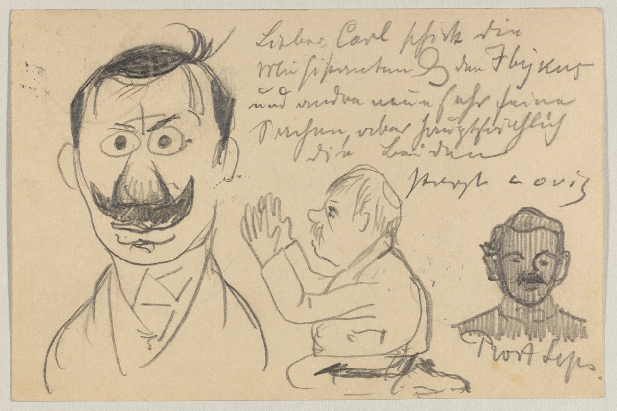 Lovis Corinth to Carl Strathmann: Postcard, Postmarked January 30, 1903 by Lovis Corinth