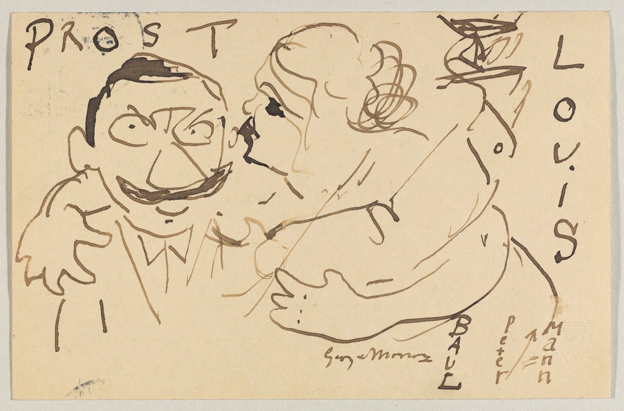 Lovis Corinth to Carl Strathmann: Postcard, Postmark December 9, 1908 by Lovis Corinth