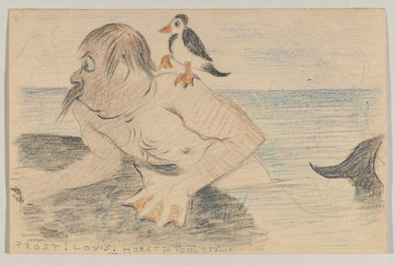 Lovis Corinth to Carl Strathmann: Postcard, Postmarked July 9, 1902 by Lovis Corinth