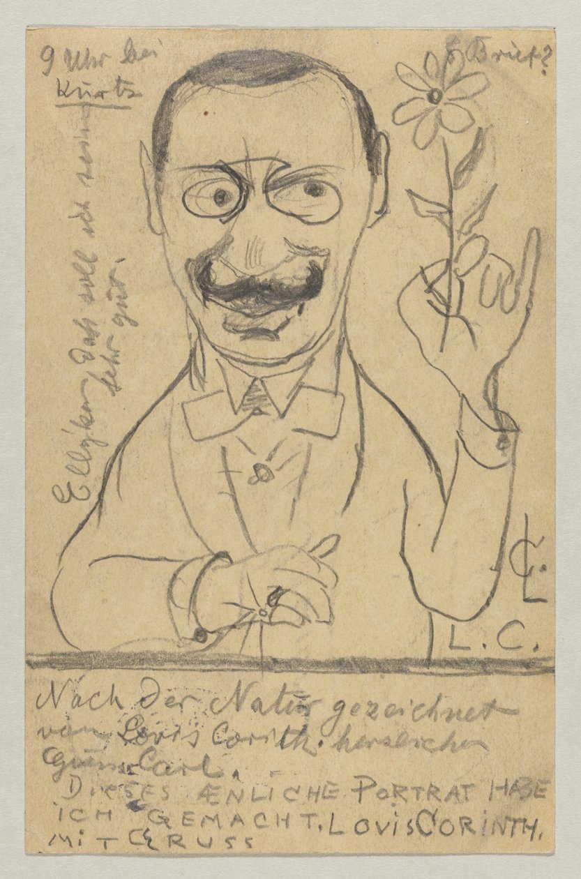 Lovis Corinth to Miss Elly Franke: Postcard, Postmarked August 28, 1897 by Lovis Corinth
