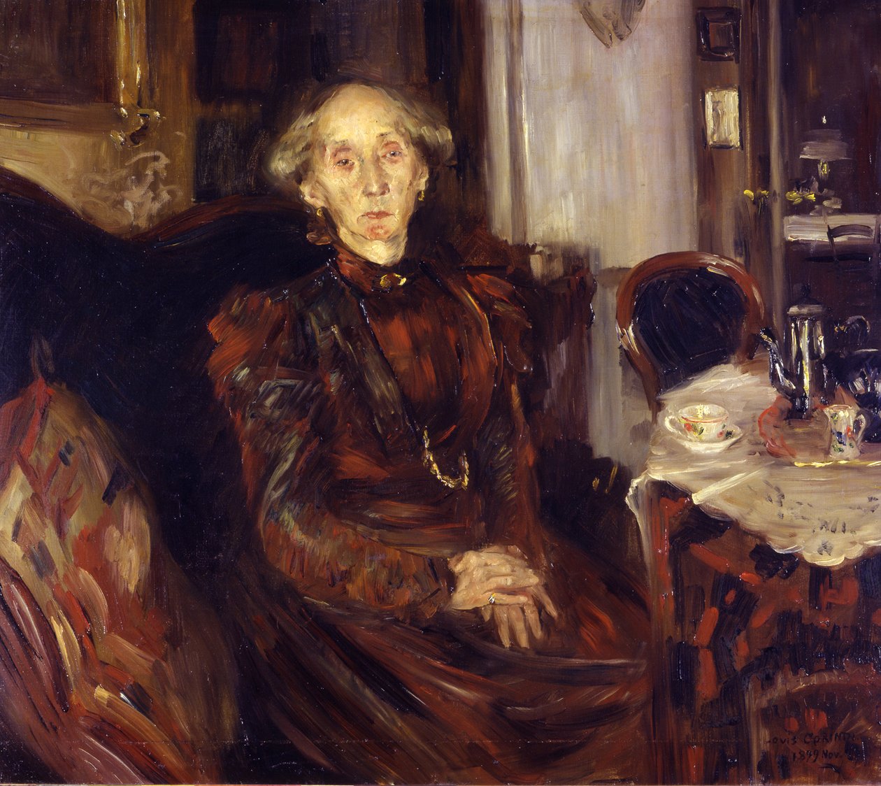 Portrait of Mother Rosenhagen by Lovis Corinth