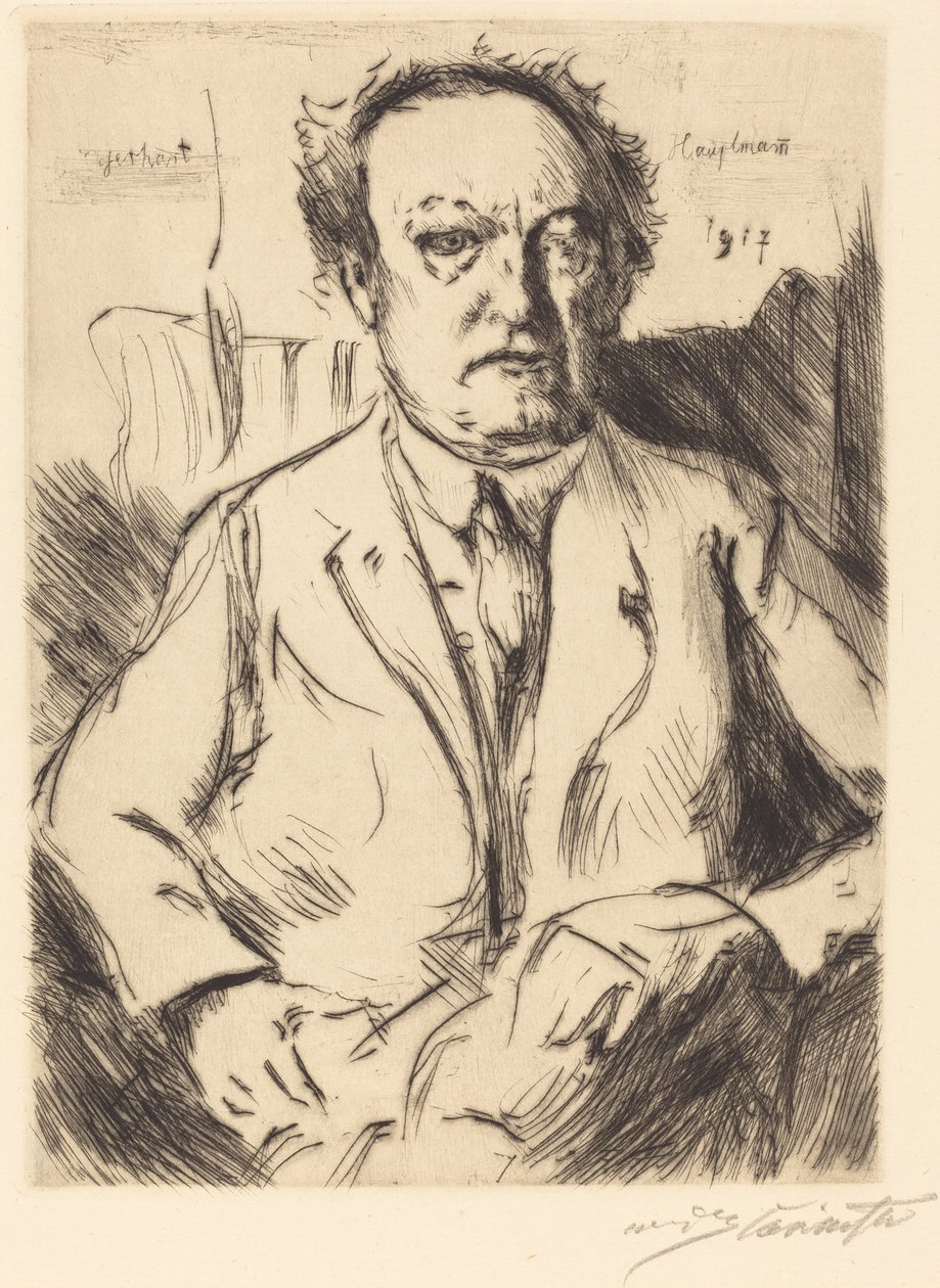 Portrait of the dramatist and novelist Gerhart Hauptmann by Lovis Corinth