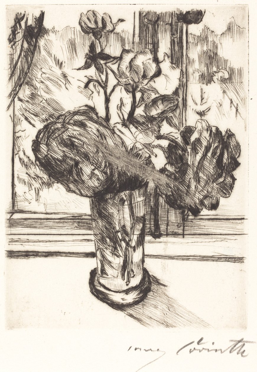 Roses in a Glass of Water, 1916 by Lovis Corinth