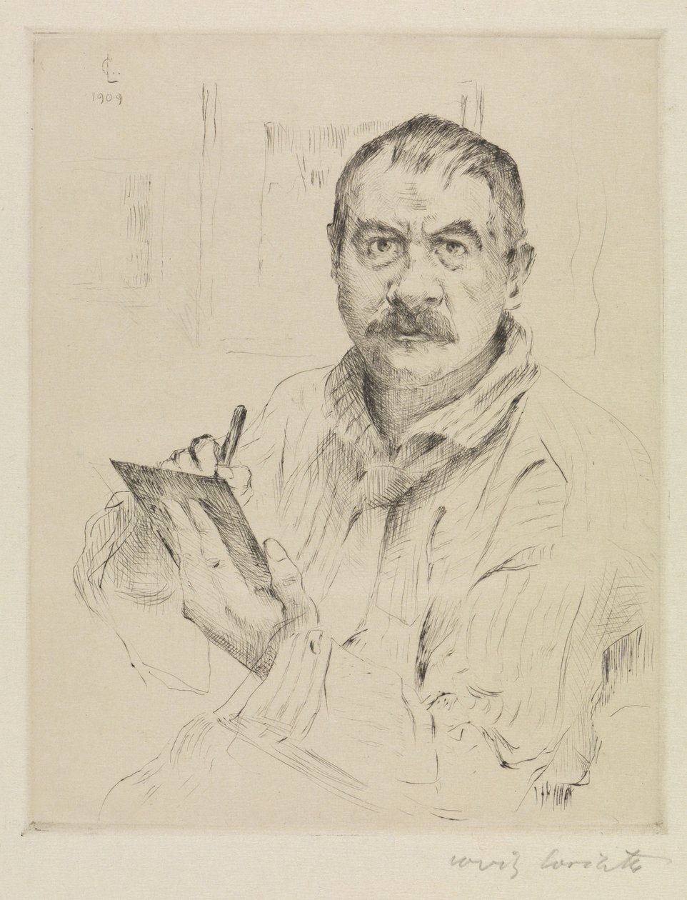 Self-Portrait, Etching by Lovis Corinth