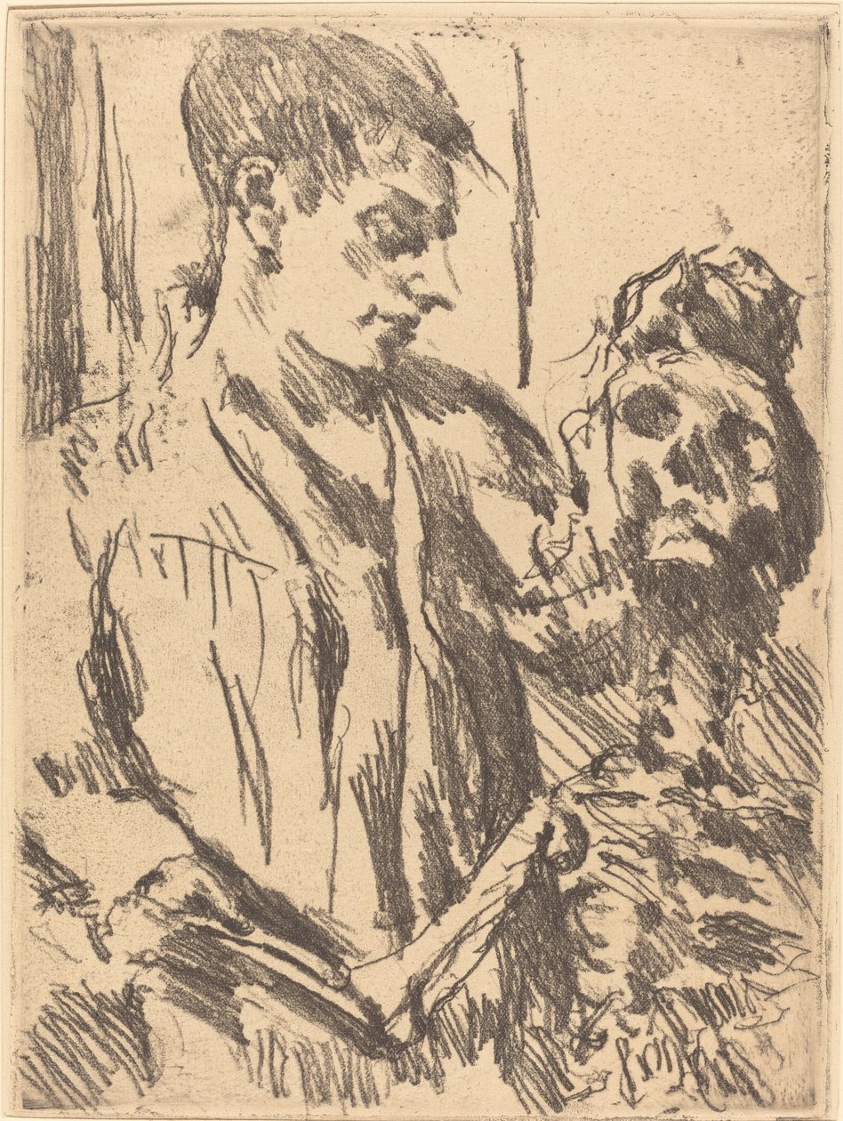 Death and the Young Man by Lovis Corinth