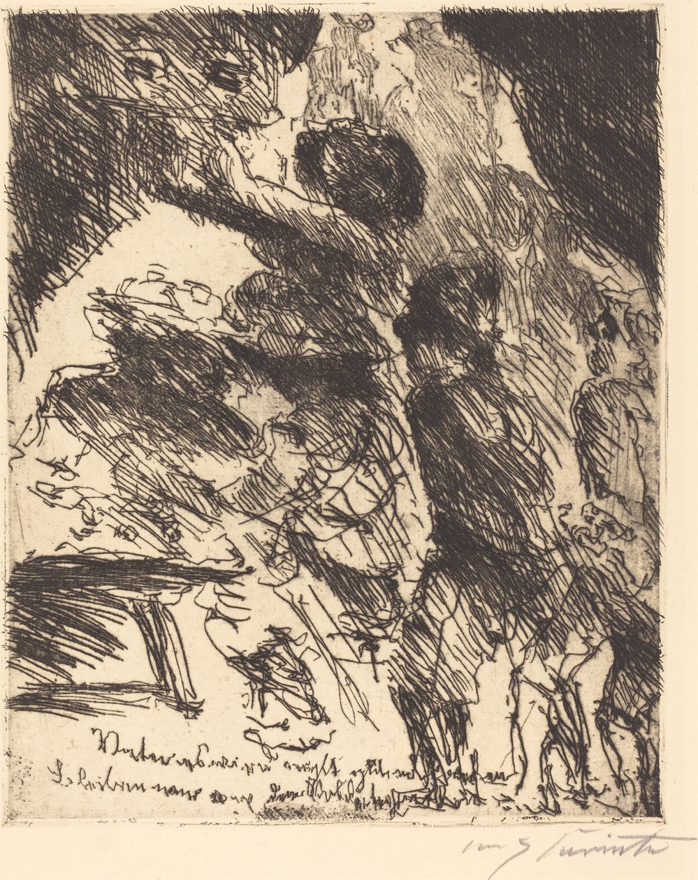 Father, It Will Not End Well, Let Us Stay Away from the Soldiers by Lovis Corinth