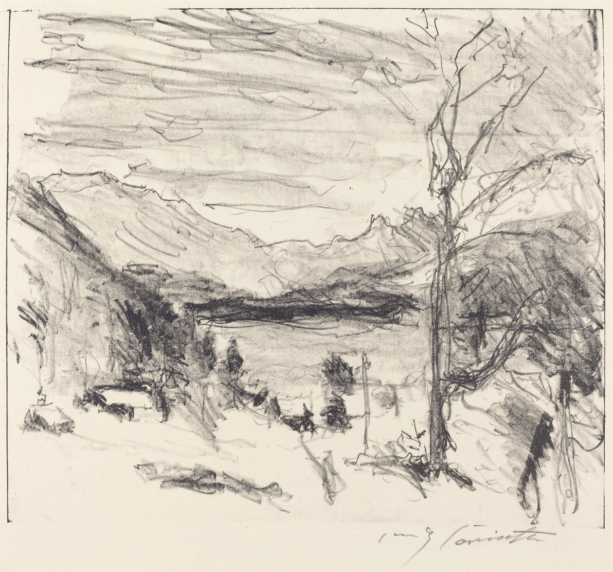 Walchensee in Fog by Lovis Corinth