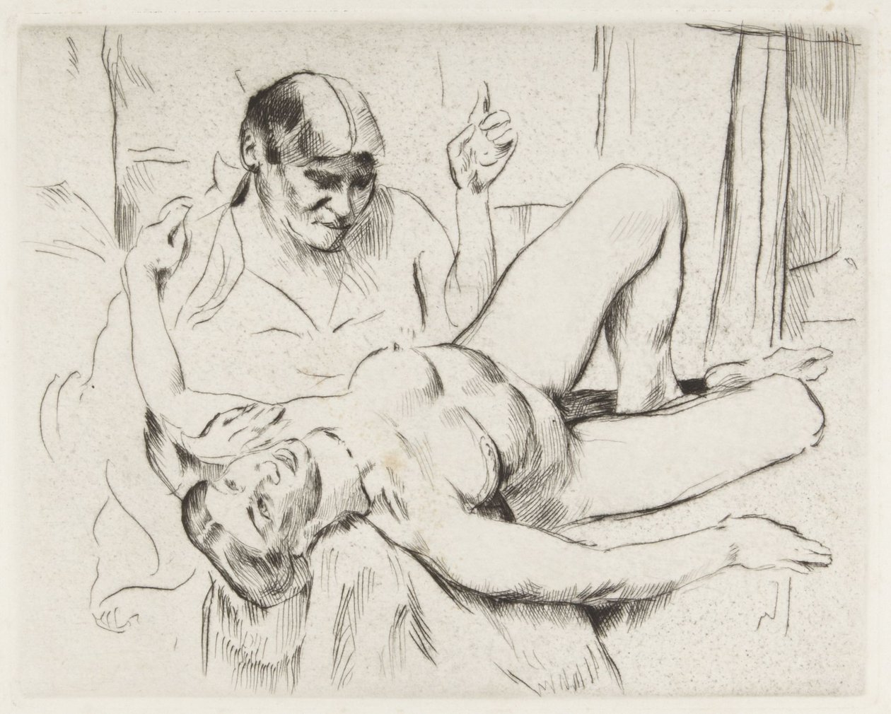 White Nude (Prophecy) by Lovis Corinth