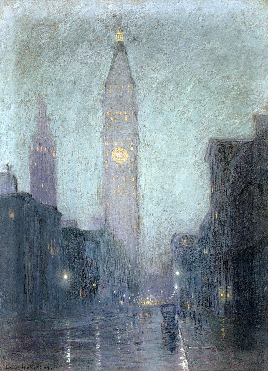 Madison Avenue at Twilight by Lowell Birge Harrison