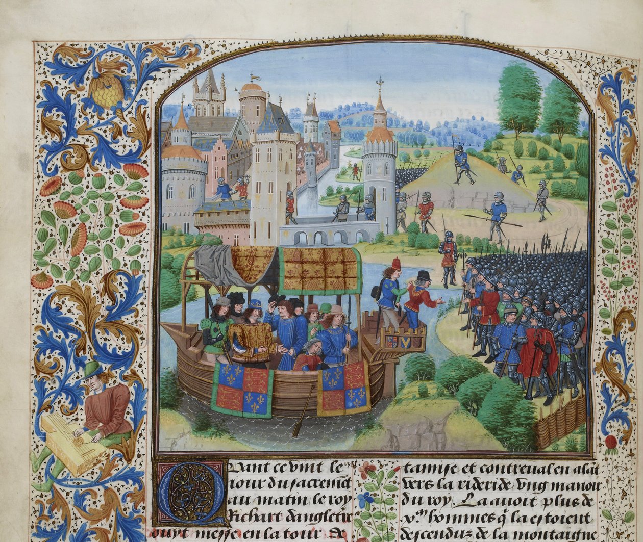Richard II Meets the Rebels on 14 June 1381 by Loyset Liedet