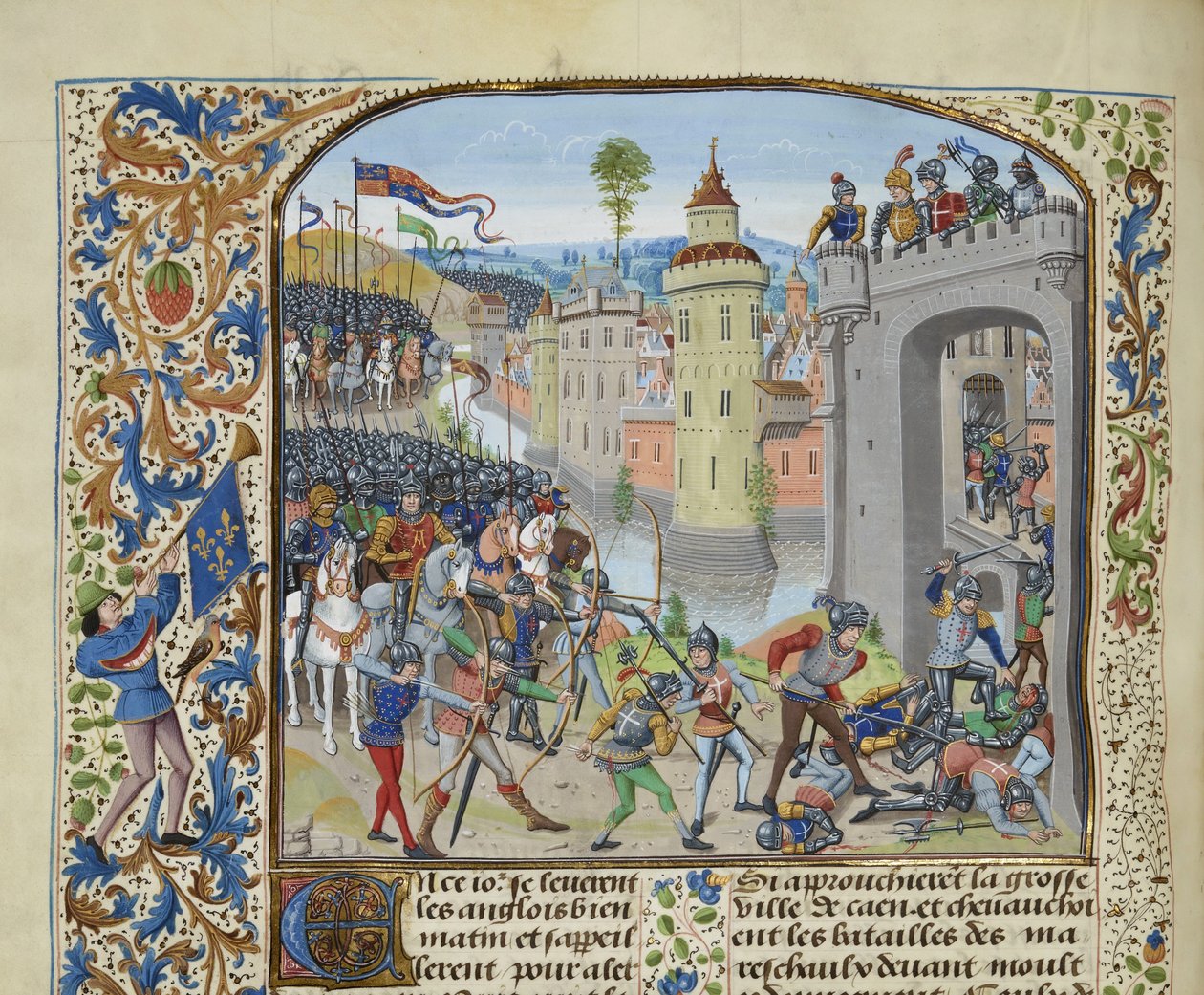 The Battle of Caen in 1346 by Loyset Liedet