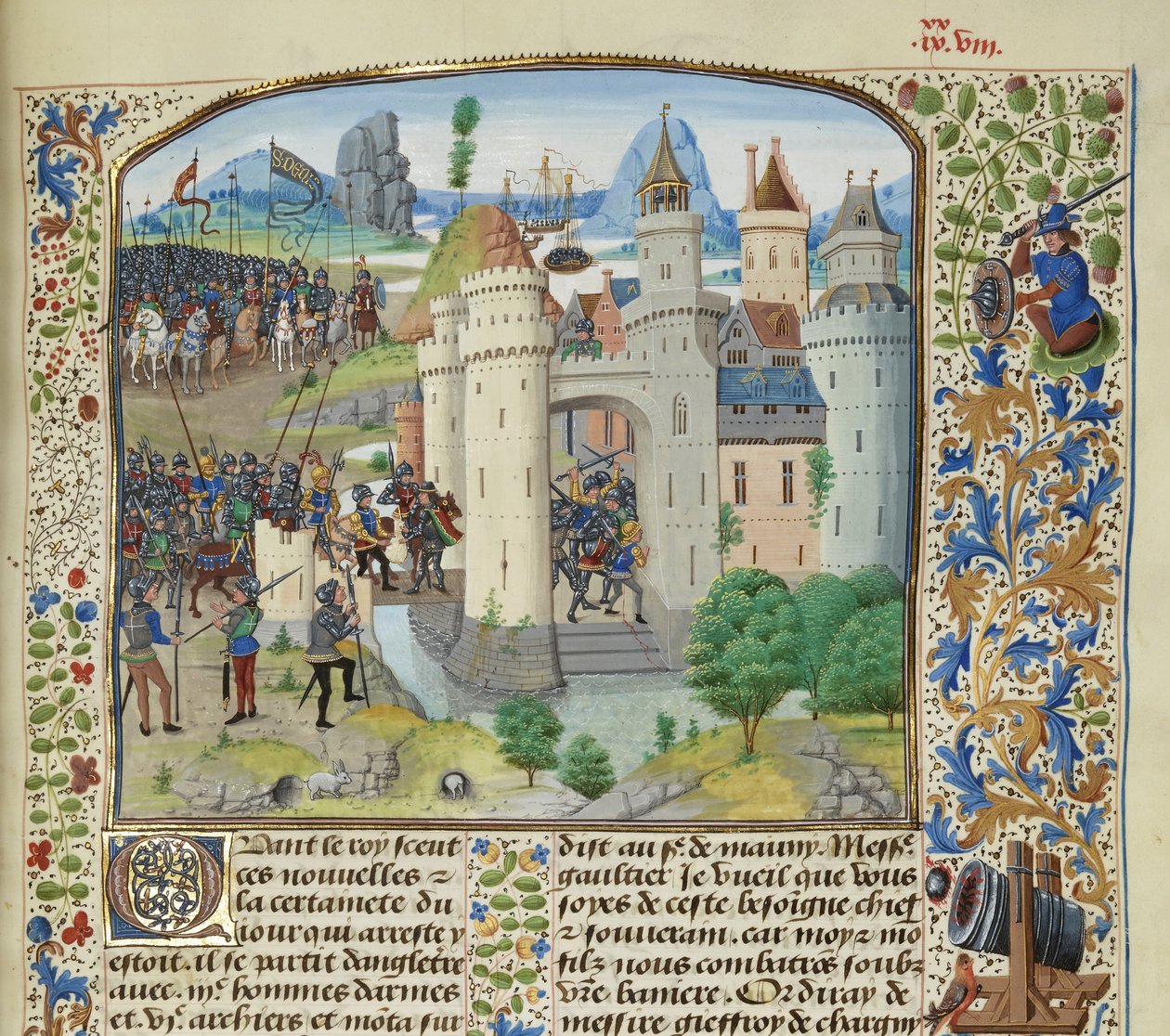 The French attempt to recapture Calais from England by Loyset Liedet