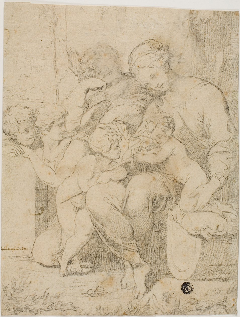 Holy Family with the Infant Saint John the Baptist and Angels by Lubin Baugin
