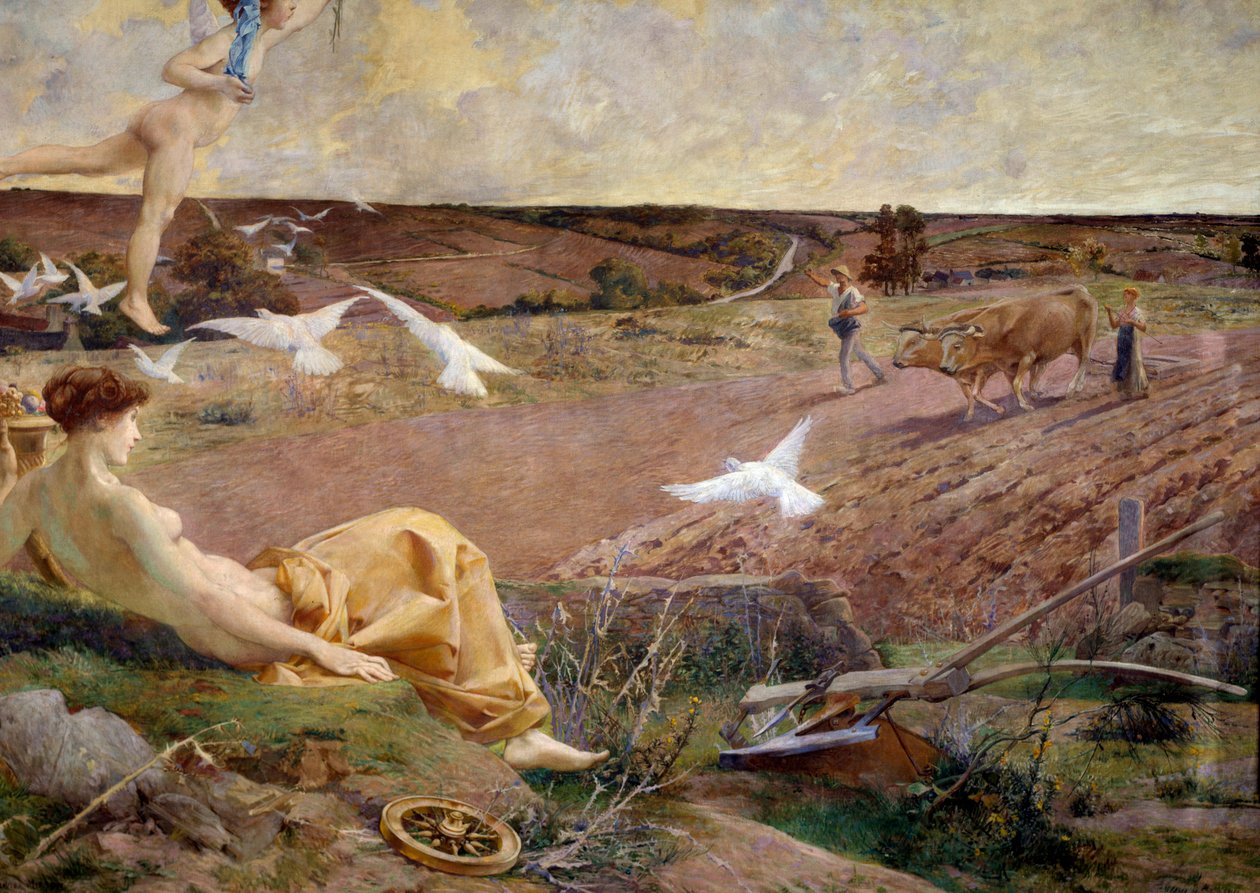 Fortune allegorical representation of Abundance and fertility by Luc Oliver Merson