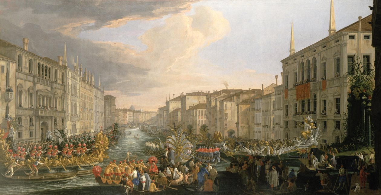A Regatta on the Grand Canal, Venice by Luca Carlevaris