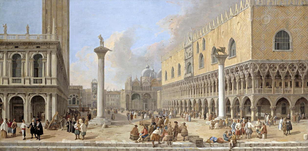 The Piazzetta at Venice by Luca Carlevaris